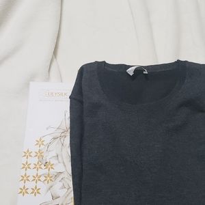 Silk blend pull in grey color from Lilysilk